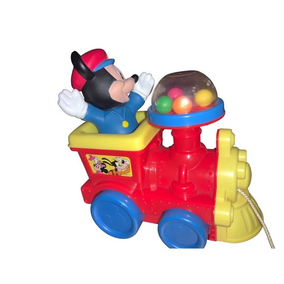 Disney Mickey Mouse Train Pull Toy Pop Balls - Picture 6 of 7